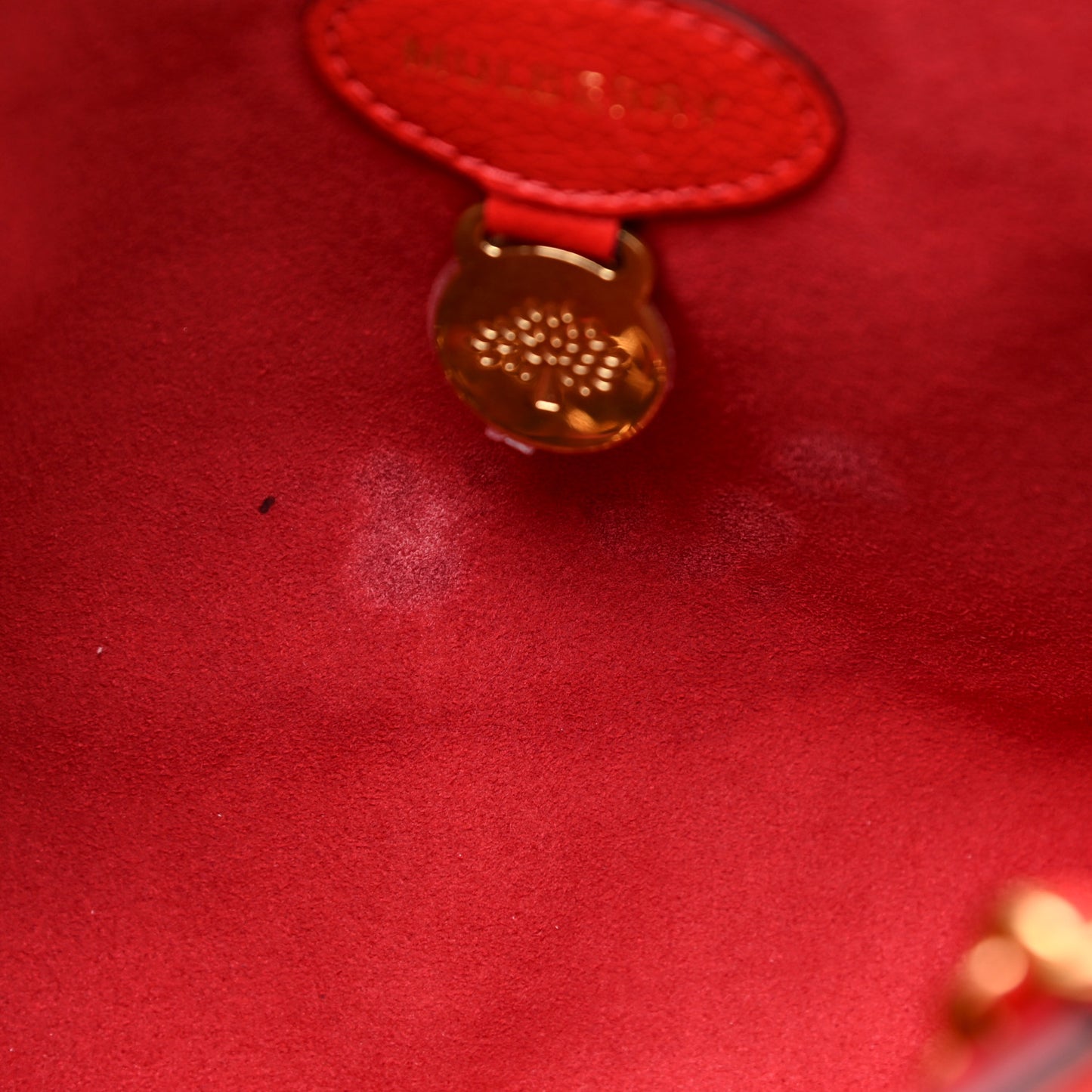 Small Classic Grain Calfskin Medium Lily Flap Scarlet