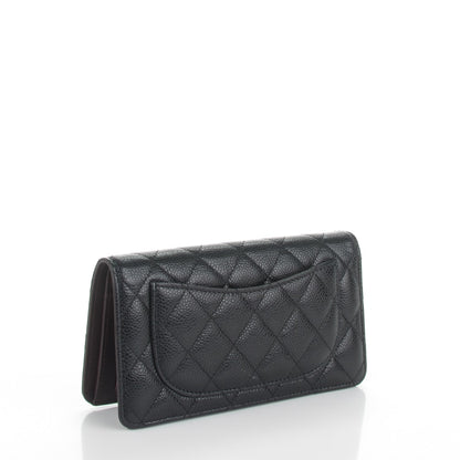 Chanel Caviar Quilted Yen Wallet Black 3 of 8