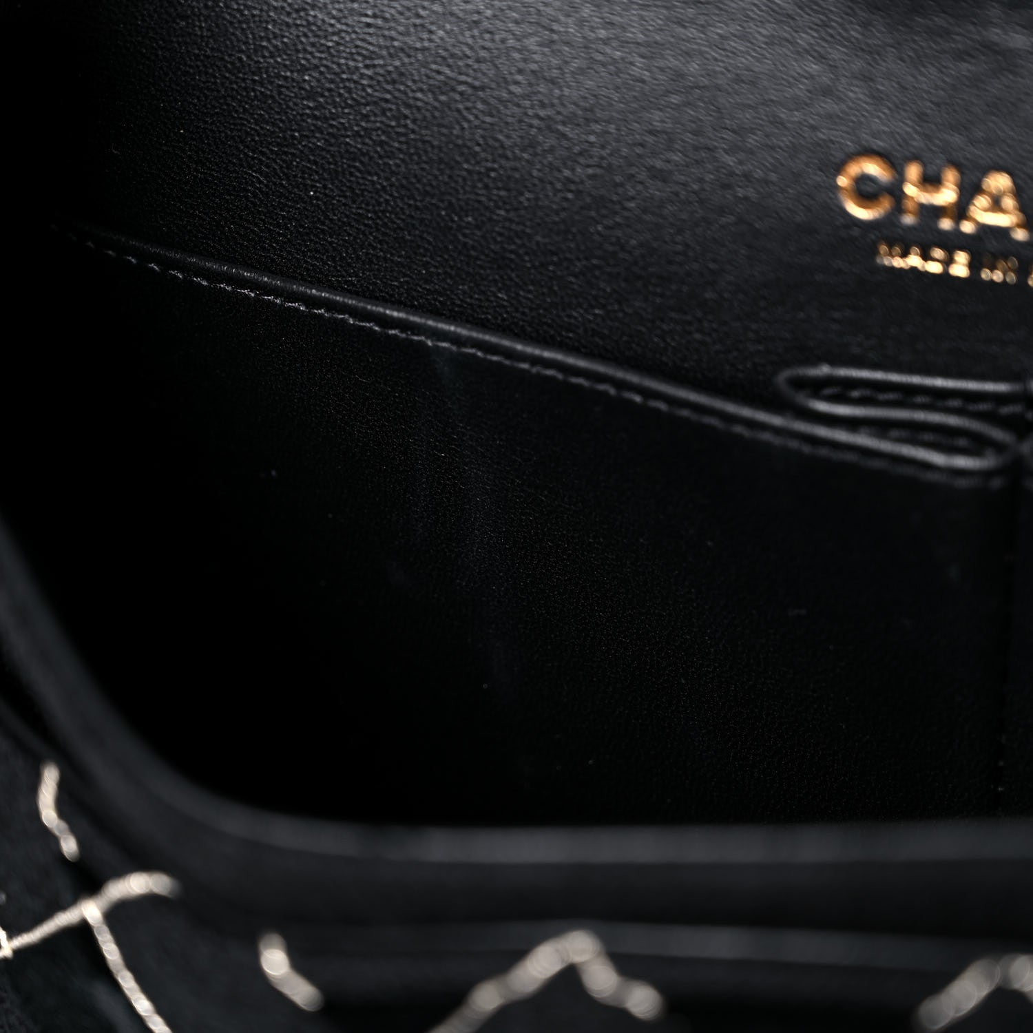 Chanel Velvet Tweed Quilted Medium Double Flap Black 11 of 12