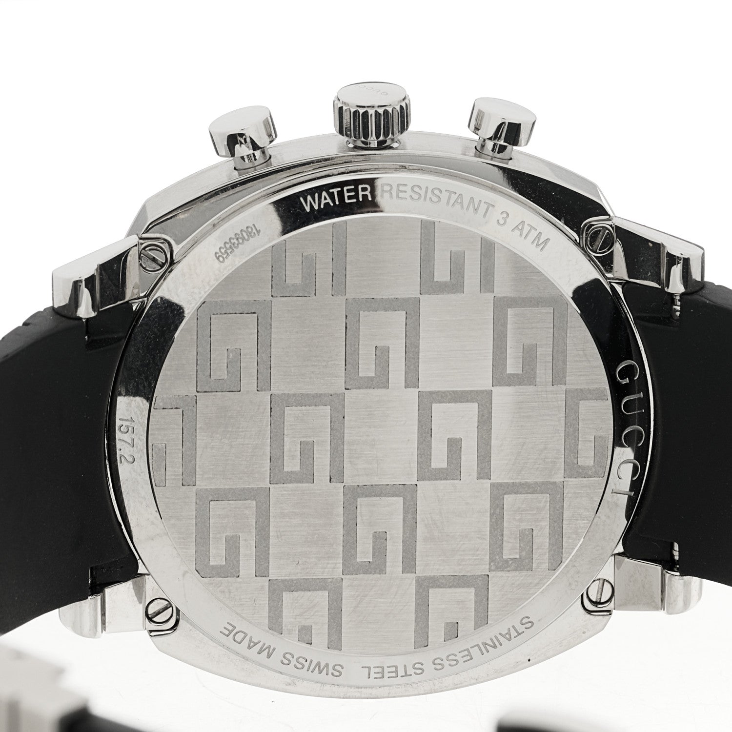 Gucci Stainless Steel Rubber 40mm Grip Quartz Watch Black 4 of 4