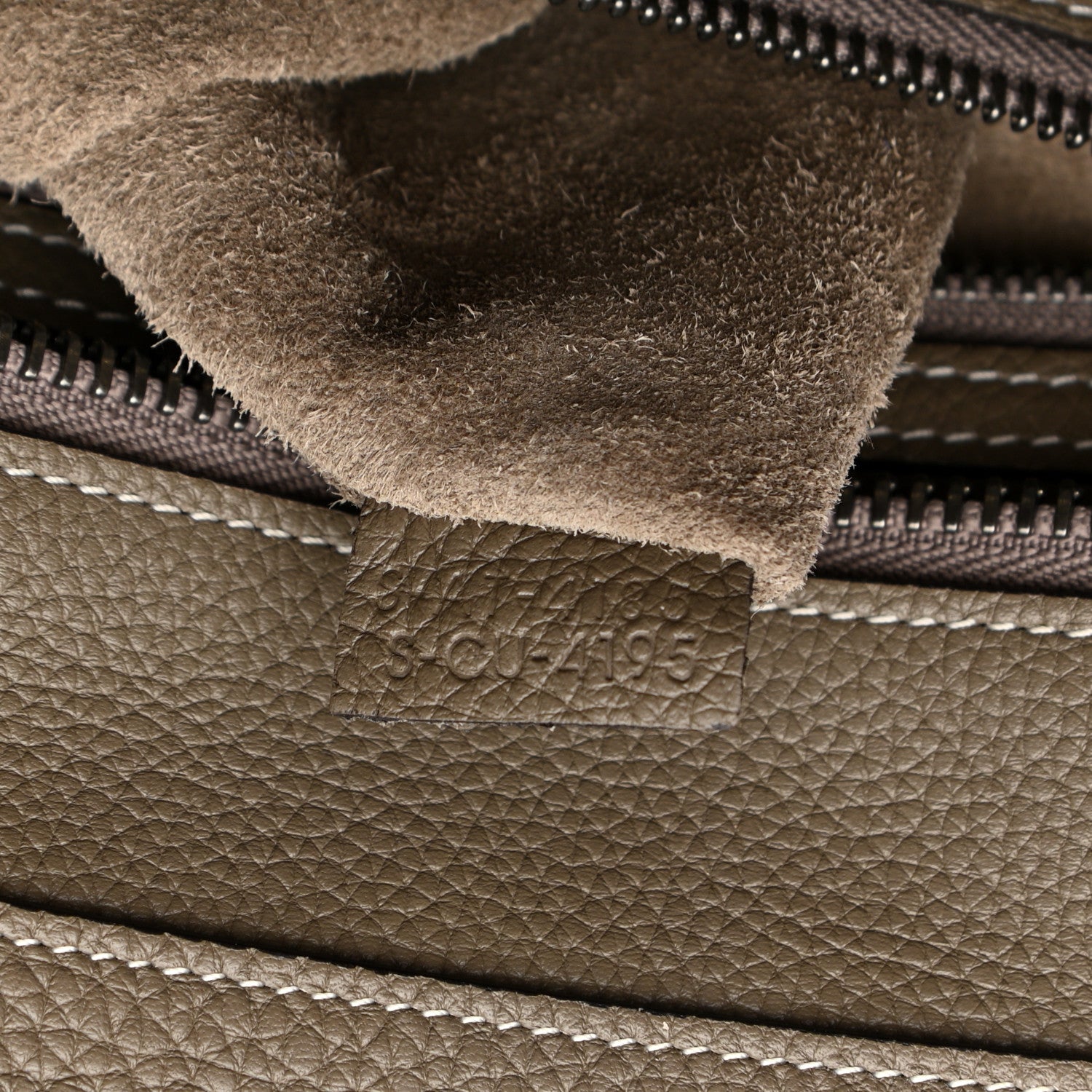 Celine Drummed Calfskin Micro Luggage Souris 7 of 12
