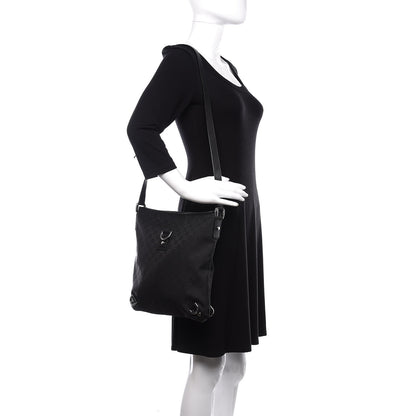 Gucci Nylon Monogram Abbey Messenger Bag Black 2 of 11