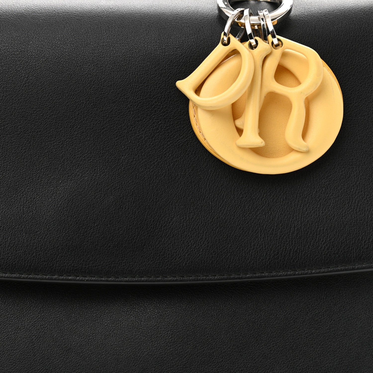 Christian Dior Smooth Calfskin Small Tri-Color Be Dior Flap Black Grey Yellow 7 of 13