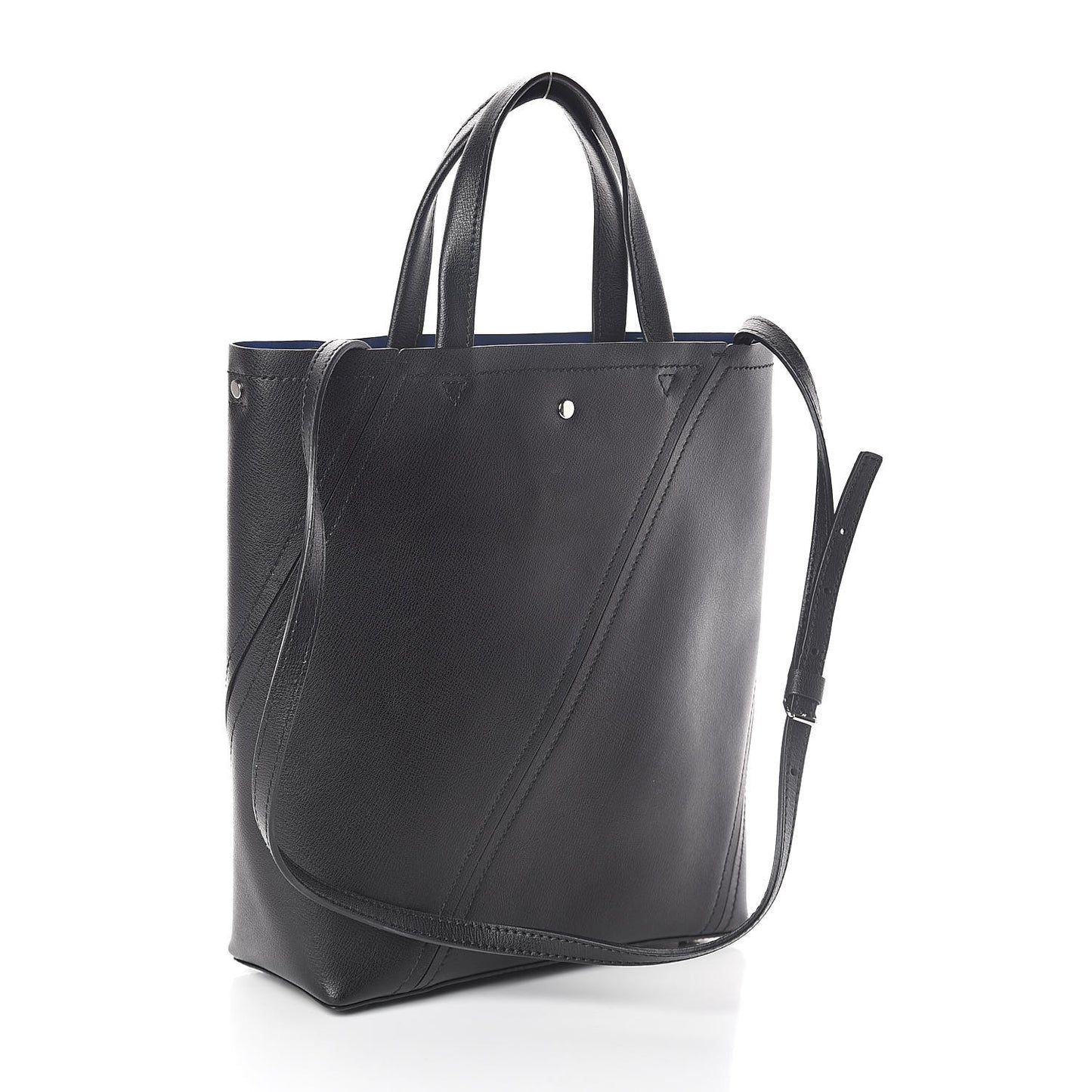 Calfskin Hex Tote Black