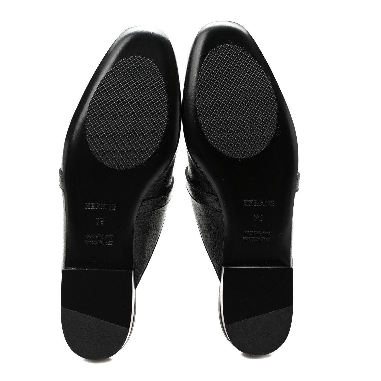 Hermes Goatskin Oz Mules 39 Black 6 of 9