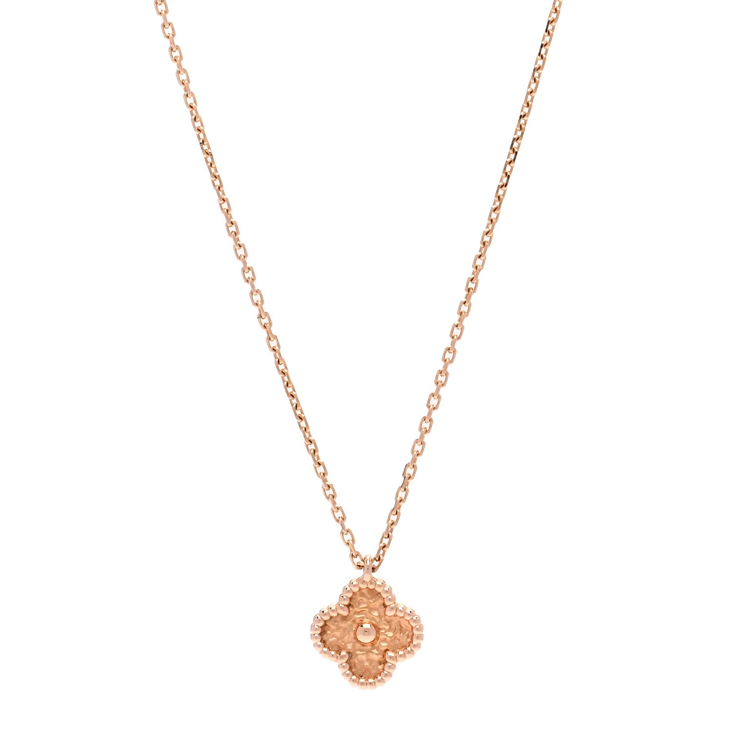 Van Cleef & Arpels 18K Rose Gold Sweet Alhambra Pendant Necklace 1 of 6