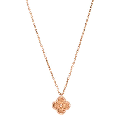 Van Cleef & Arpels 18K Rose Gold Sweet Alhambra Pendant Necklace 1 of 6