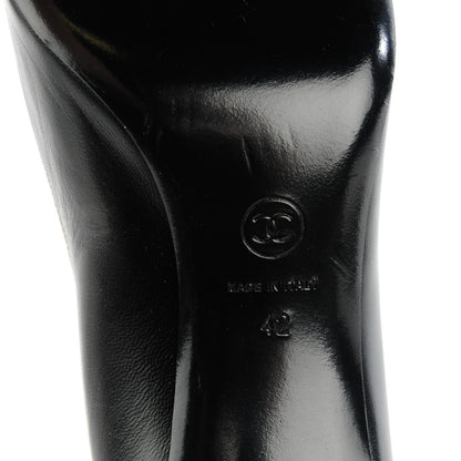 Chanel Lambskin CC Cap Toe Pumps 42 Black White 6 of 10