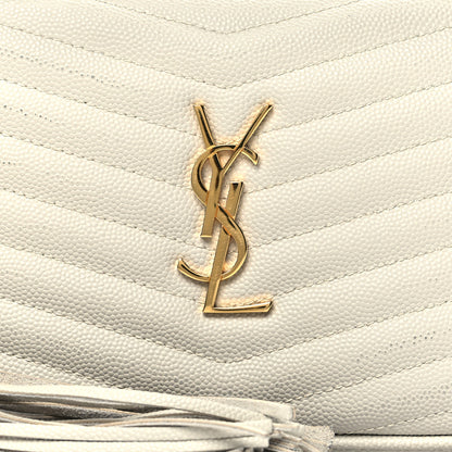 Saint Laurent Grain De Poudre Matelasse Monogram Mini Lou Camera Bag Crema Soft 7 of 12