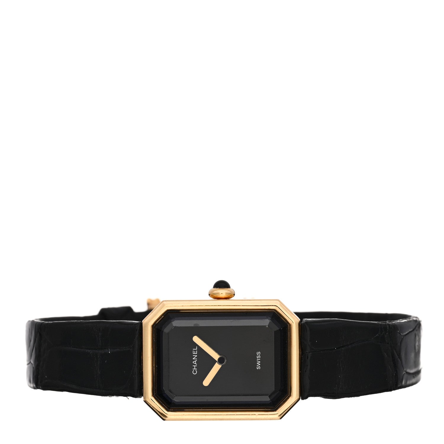 Chanel 18K Yellow Gold Alligator 20mm Premiere Ribbon Quartz Watch 2 of 4