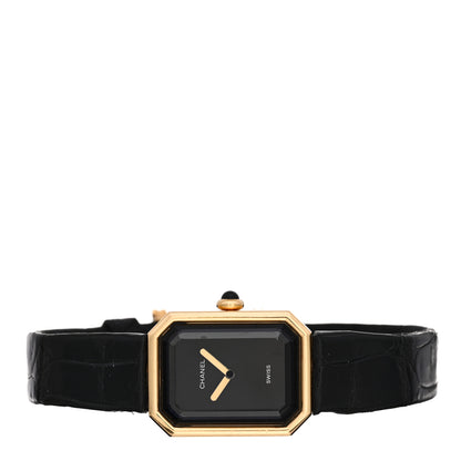 Chanel 18K Yellow Gold Alligator 20mm Premiere Ribbon Quartz Watch 2 of 4