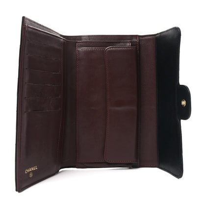 Chanel Lambskin Quilted Large Flap Wallet Black 5 of 12