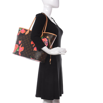 Louis Vuitton Monogram Roses Neverfull MM 2 of 9