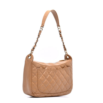 Chanel Caviar Quilted Timeless CC Shoulder Bag Beige 3 of 10