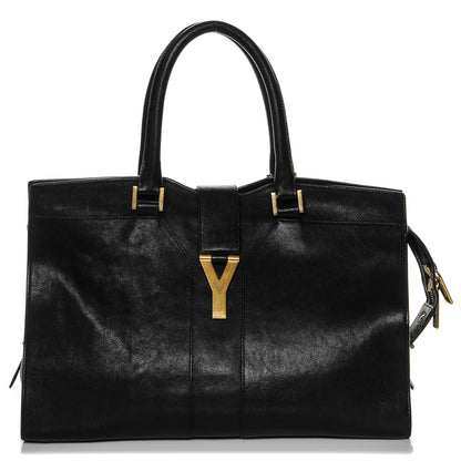 Saint Laurent Sheepskin Medium Cabas ChYc Black 1 of 6