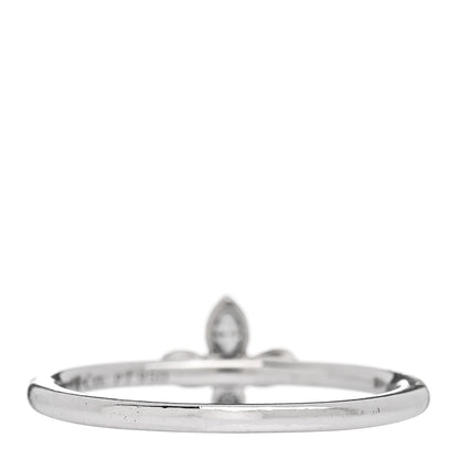 Tiffany Platinum Diamond Fleur de Lis Band Ring 54 6.75 3 of 4