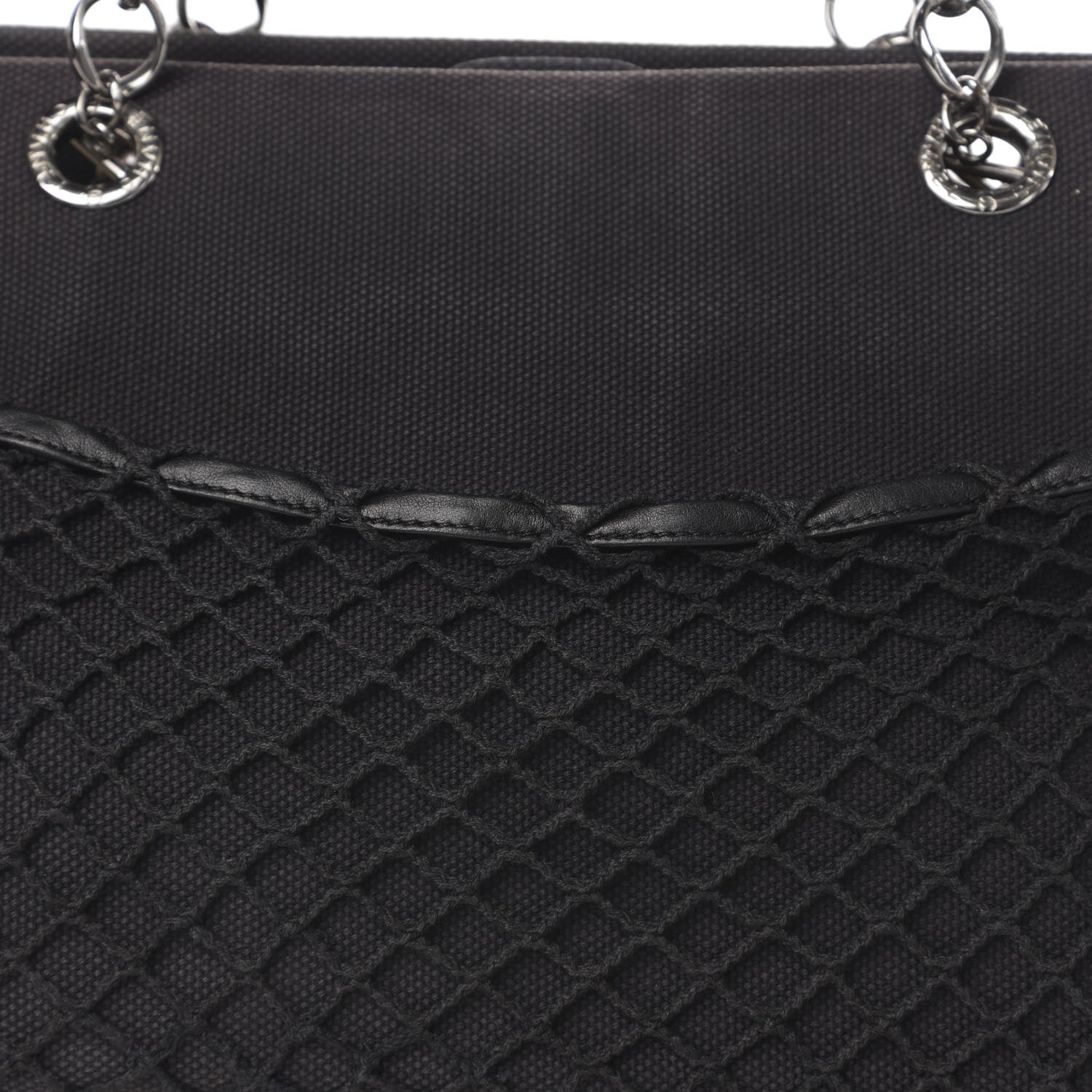 Chanel Lambskin Canvas Chocolate Bar CC Shopping Tote Black 14 of 14