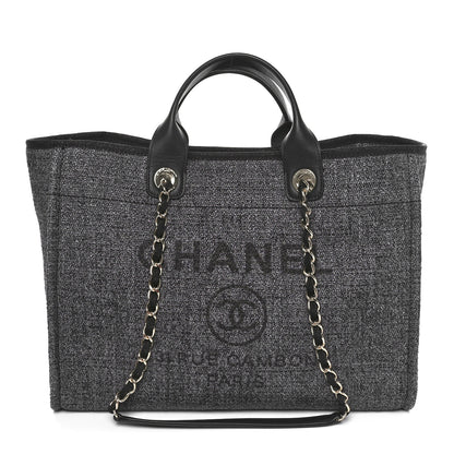 Chanel Lurex Boucle Medium Deauville Tote Black 1 of 10