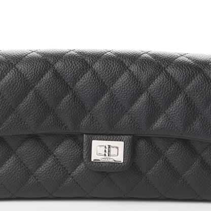 Chanel Grained Calfskin Quilted 2.55 Reissue Flap Belt Bag Clutch Black 10 of 10