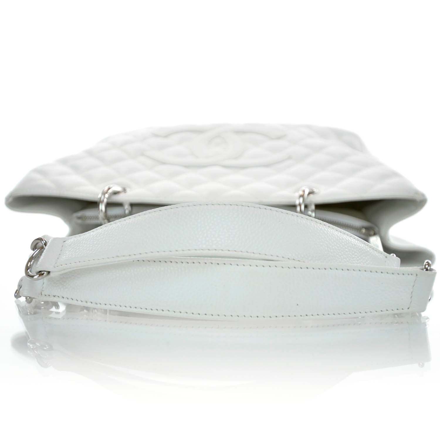 Chanel Caviar Grand Shopping Tote GST White 4 of 11