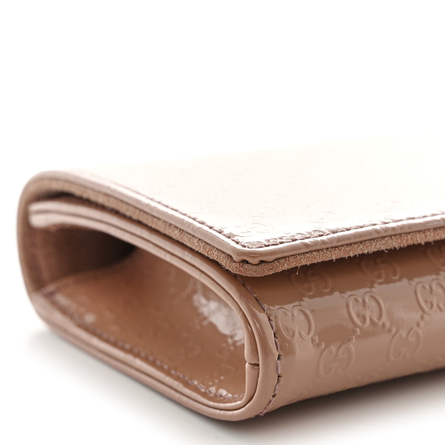 Patent Microguccissima Small Broadway Clutch Dark Cipria