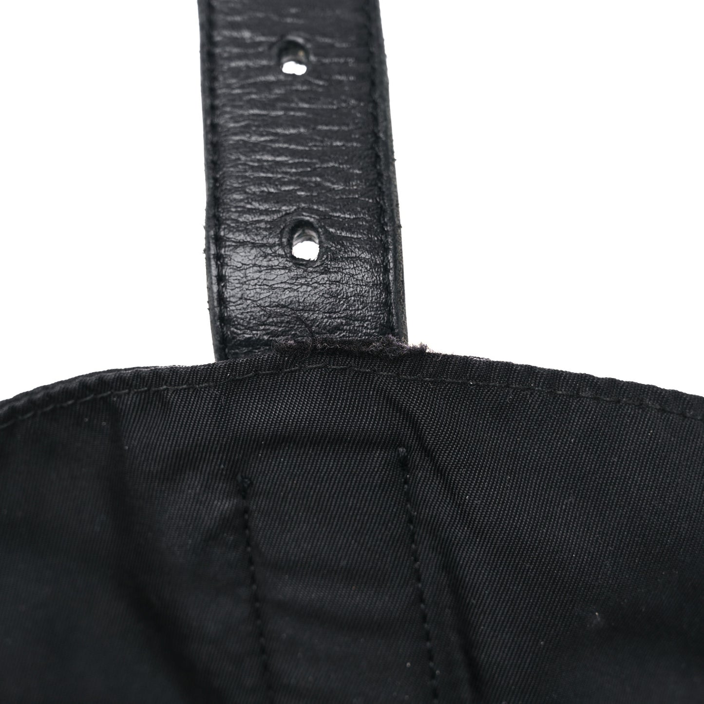 Tessuto Nylon Crocodile Embossed Calfskin Cinch Backpack Black