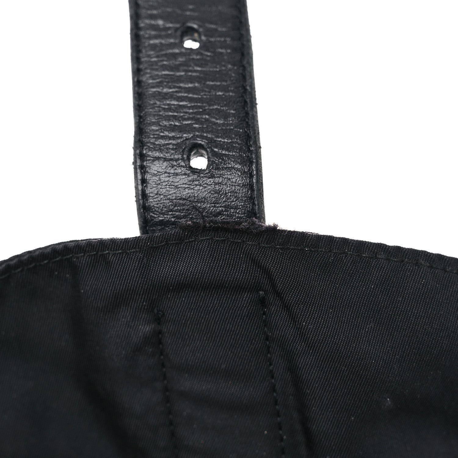 Prada Tessuto Nylon Crocodile Embossed Calfskin Cinch Backpack Black 17 of 28