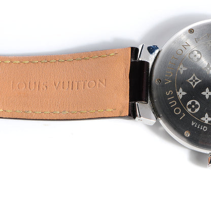 Louis Vuitton Vernis Diamond Tambour Disc Watch L Amarante 8 of 8