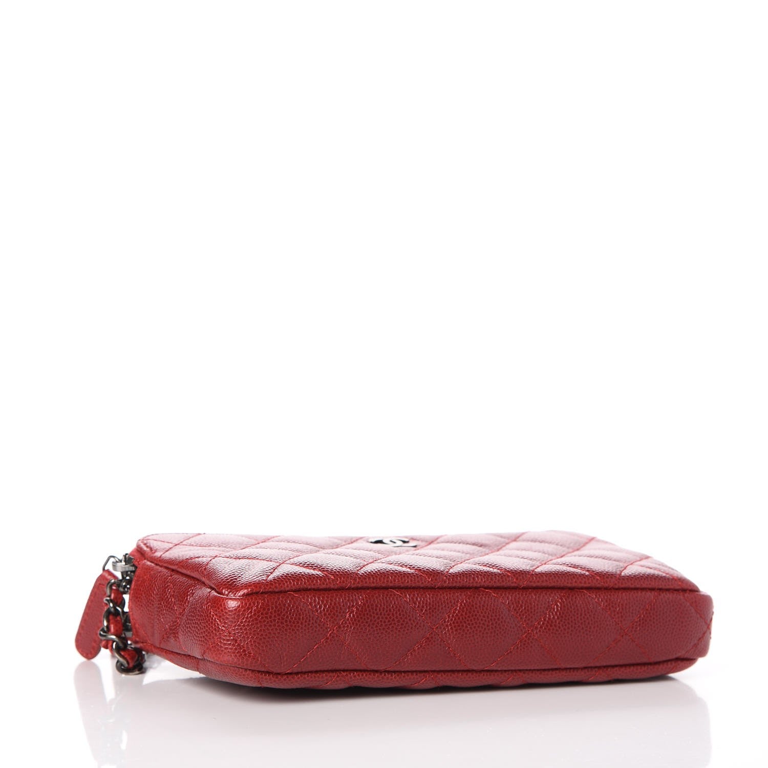 Chanel Caviar Quilted Small Clutch With Chain Red 5 of 11