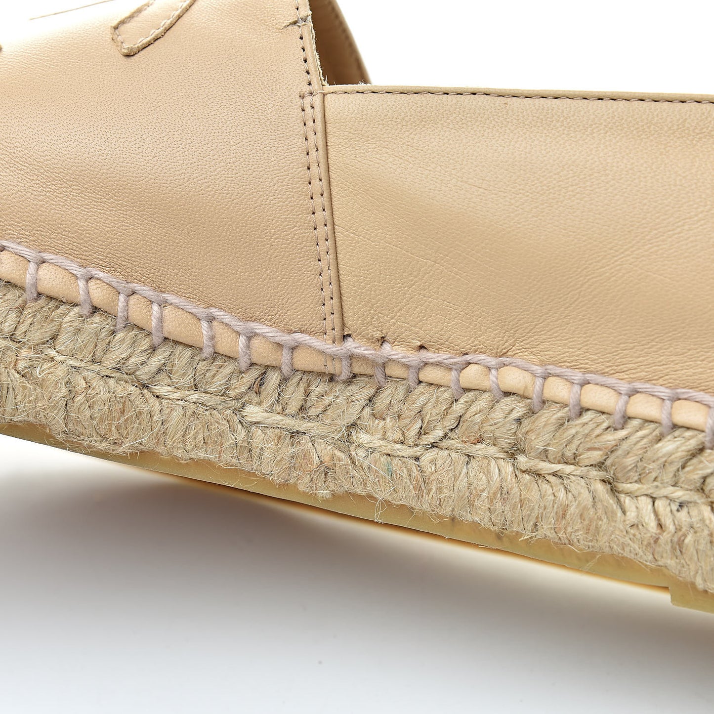 Lambskin CC Espadrilles 37 Beige Black