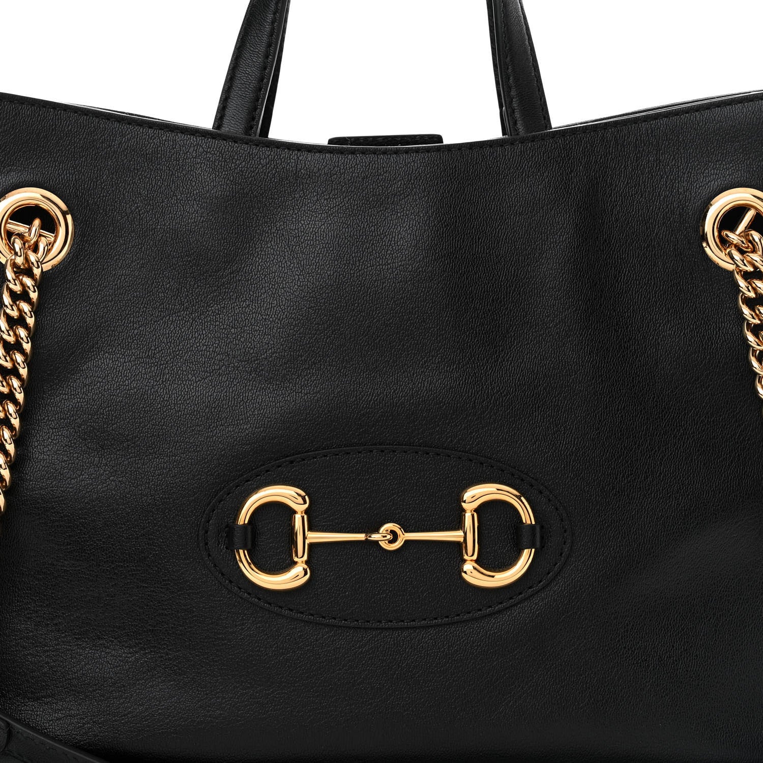 Gucci New Sakai Calfskin Lux Medium Horsebit 1955 Tote Bag Black 9 of 13