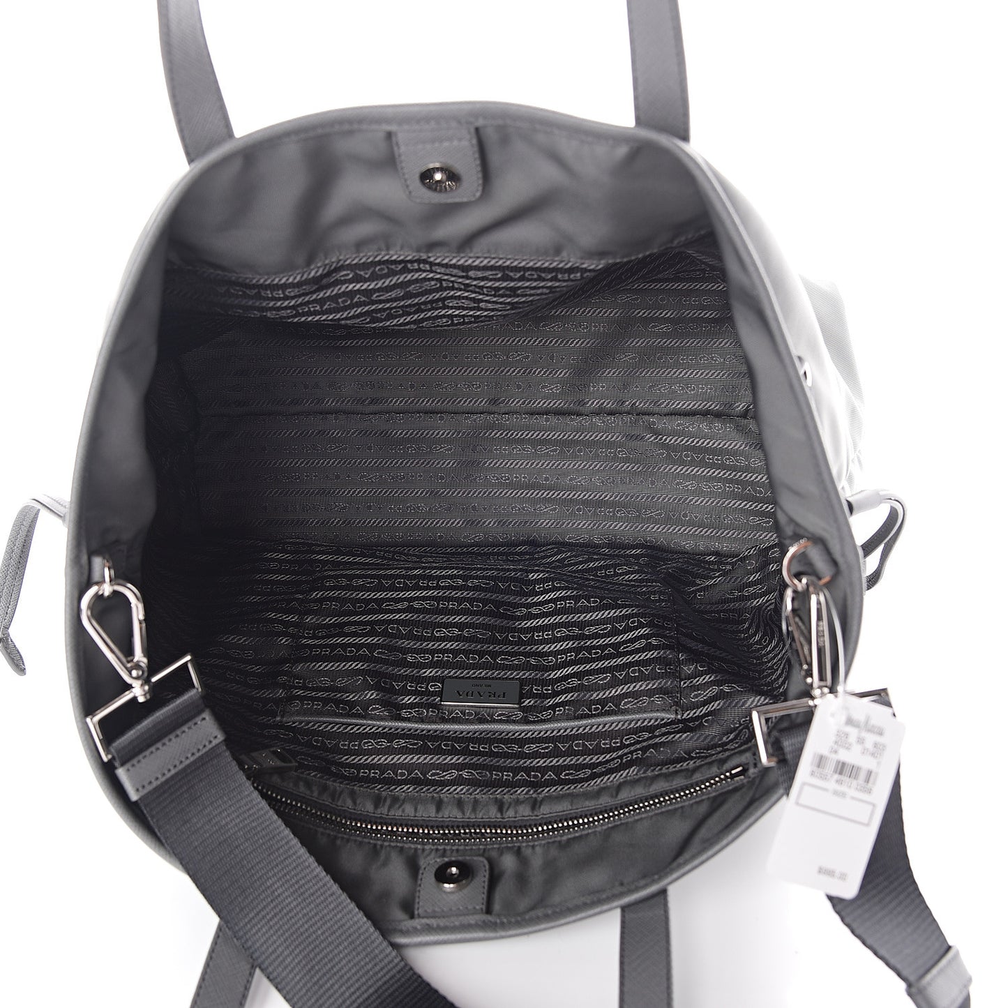 Tessuto Nylon Saffiano Tote Ardesia