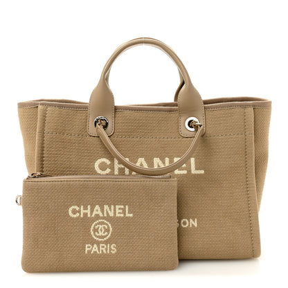 Chanel Mixed Fibers Small Deauville Tote Beige 3 of 11
