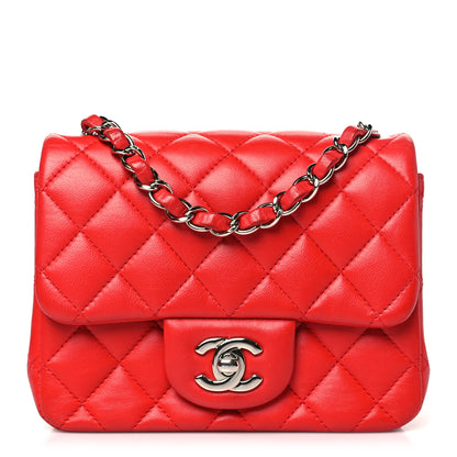 Chanel Lambskin Quilted Mini Square Flap Red 1 of 12