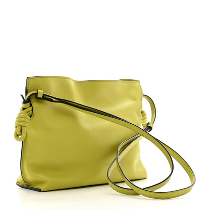 Loewe Calfskin Mini Flamenco Knot Clutch Lime Yellow 3 of 10
