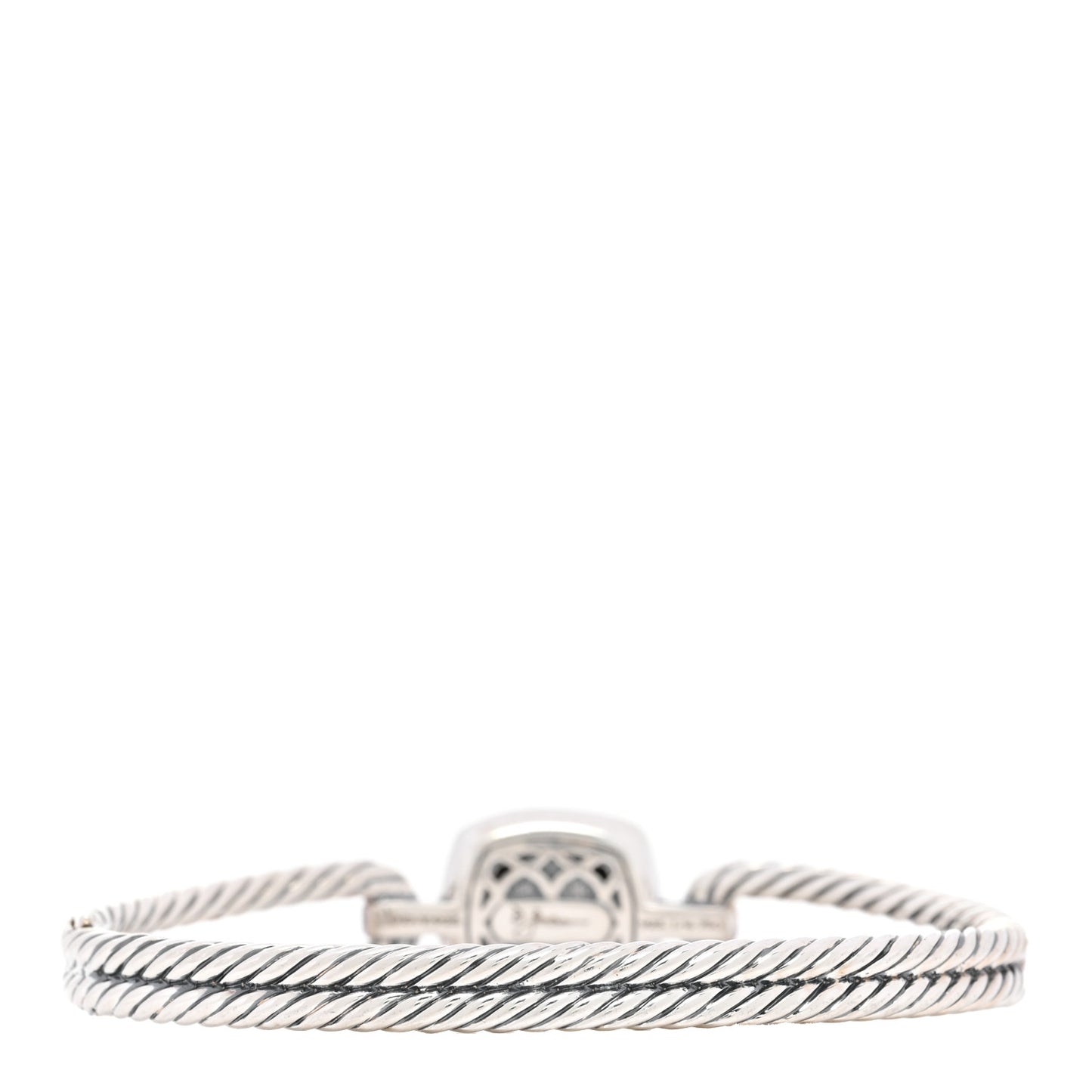 Sterling Silver 18K Yellow Gold Diamond Albion Cable Bracelet