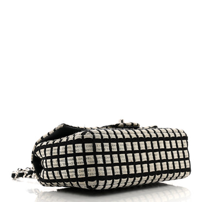 Chanel Ribbon Tweed Mini Rectangular Flap Black Ivory 4 of 11