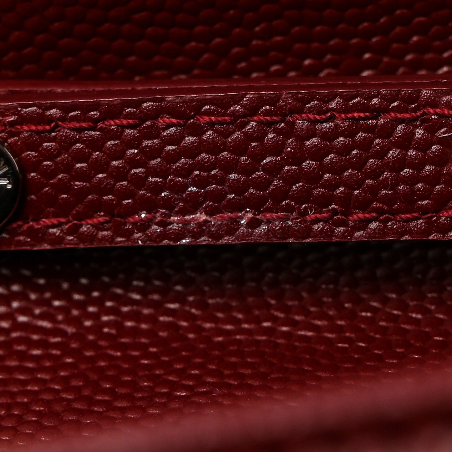 Grain De Poudre Matelasse Chevron Monogram Chain Wallet Palissandre
