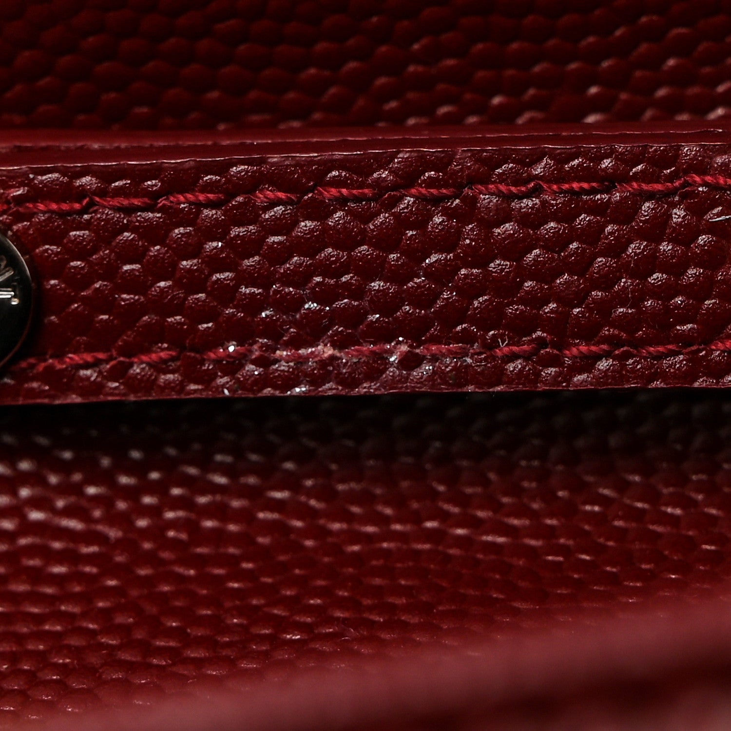 Saint Laurent Grain De Poudre Matelasse Chevron Monogram Chain Wallet Palissandre 11 of 11
