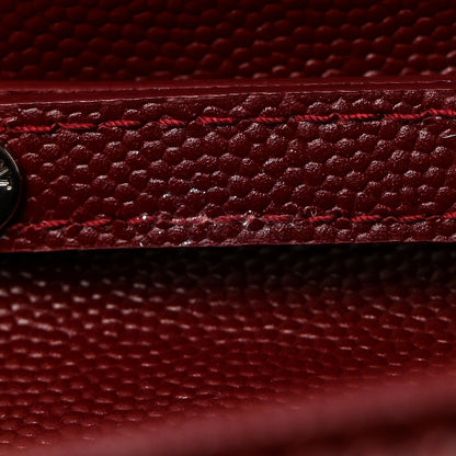 Saint Laurent Grain De Poudre Matelasse Chevron Monogram Chain Wallet Palissandre 11 of 11