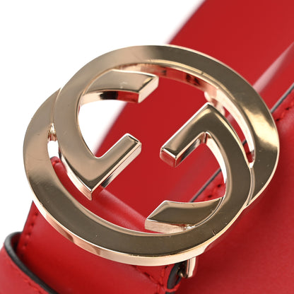 Gucci Moon Calfskin Interlocking G 37mm Belt 90 36 Vibrant Red 6 of 7