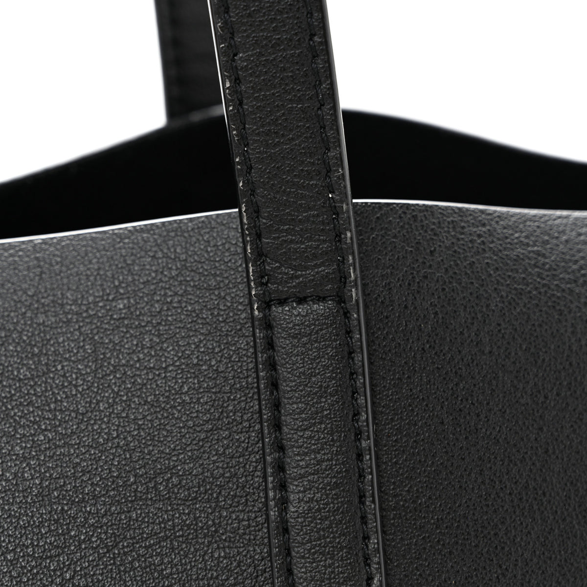 Calfskin Large Shopping Tote Black