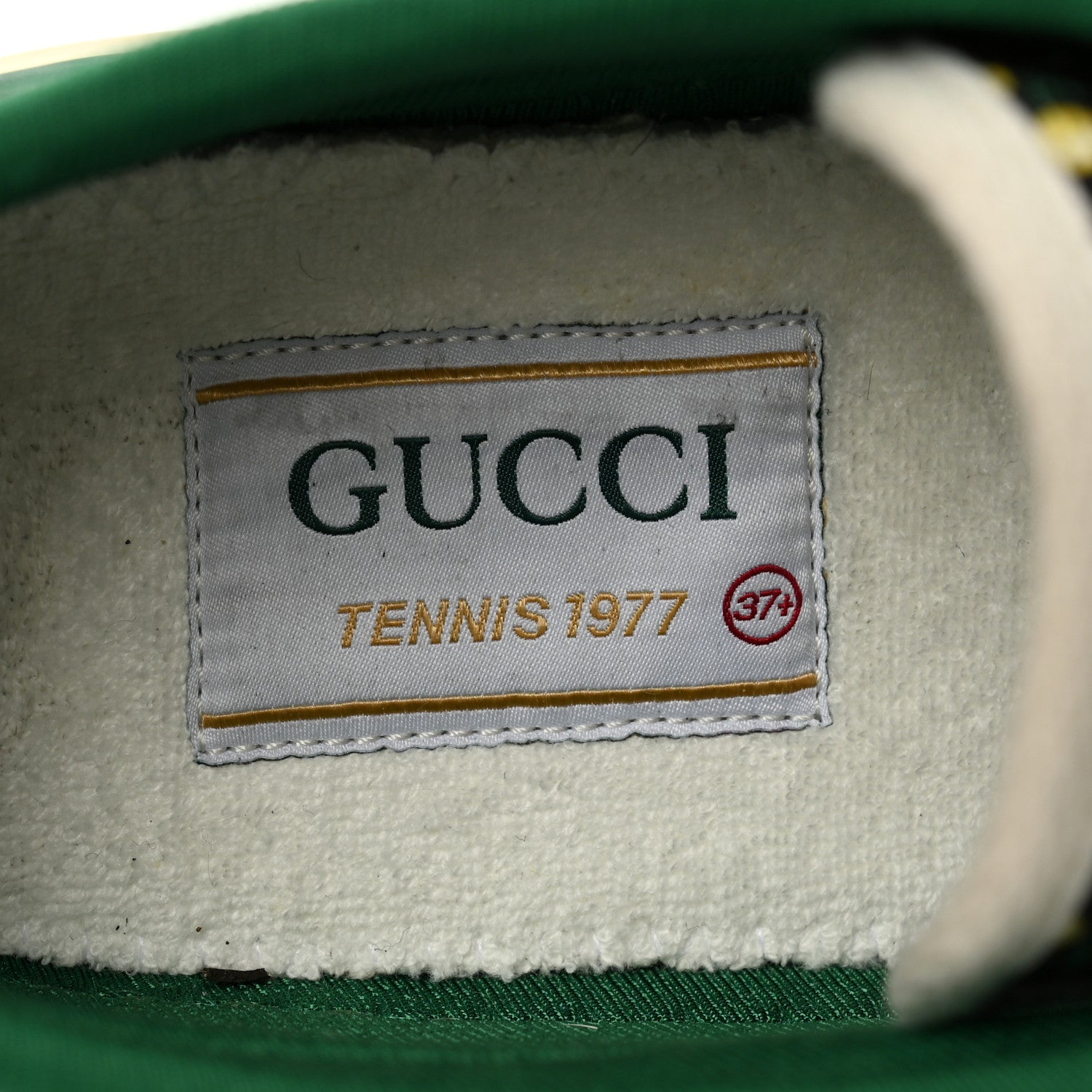 Gucci X LIBERTY OF LONDON Canvas Web Holly Print Womens 1977 Tennis Sneakers 37.5 Black Peach Mystic White 7 of 9