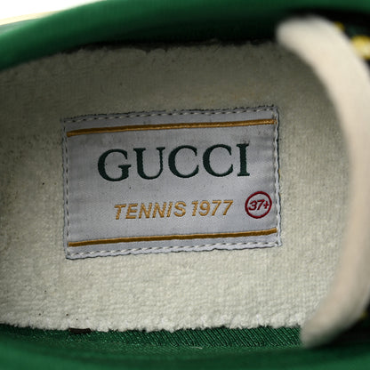 Gucci X LIBERTY OF LONDON Canvas Web Holly Print Womens 1977 Tennis Sneakers 37.5 Black Peach Mystic White 7 of 9