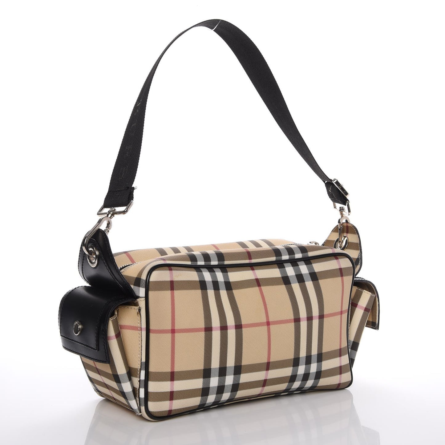 House Check Shoulder Bag Black