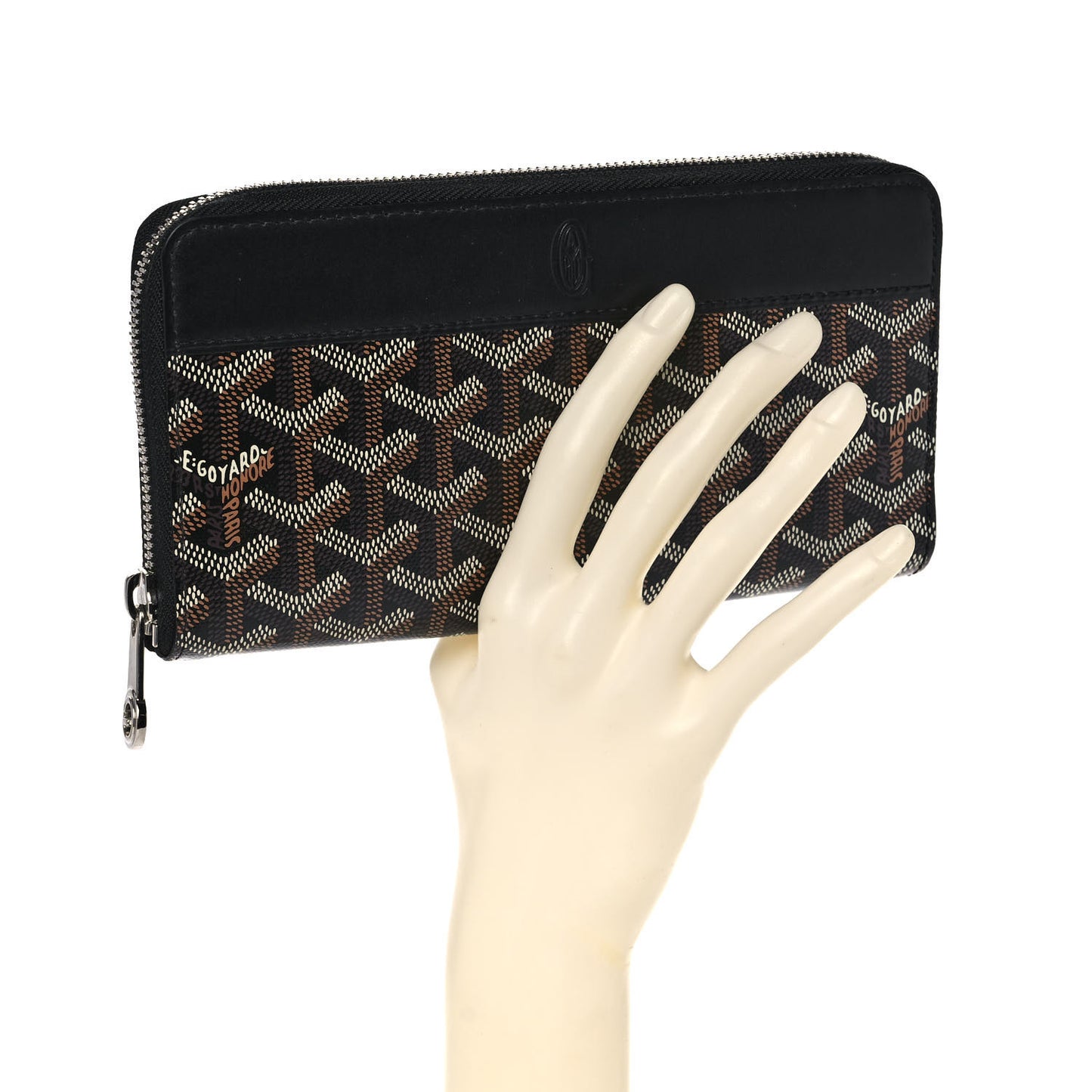 Goyardine Matignon Zip Around GM Wallet Black