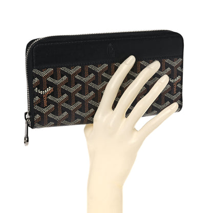 Goyard Goyardine Matignon Zip Around GM Wallet Black 2 of 9