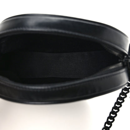 Saint Laurent Calfskin Matelasse Chevron Round Vinyle Camera Bag Black 5 of 9