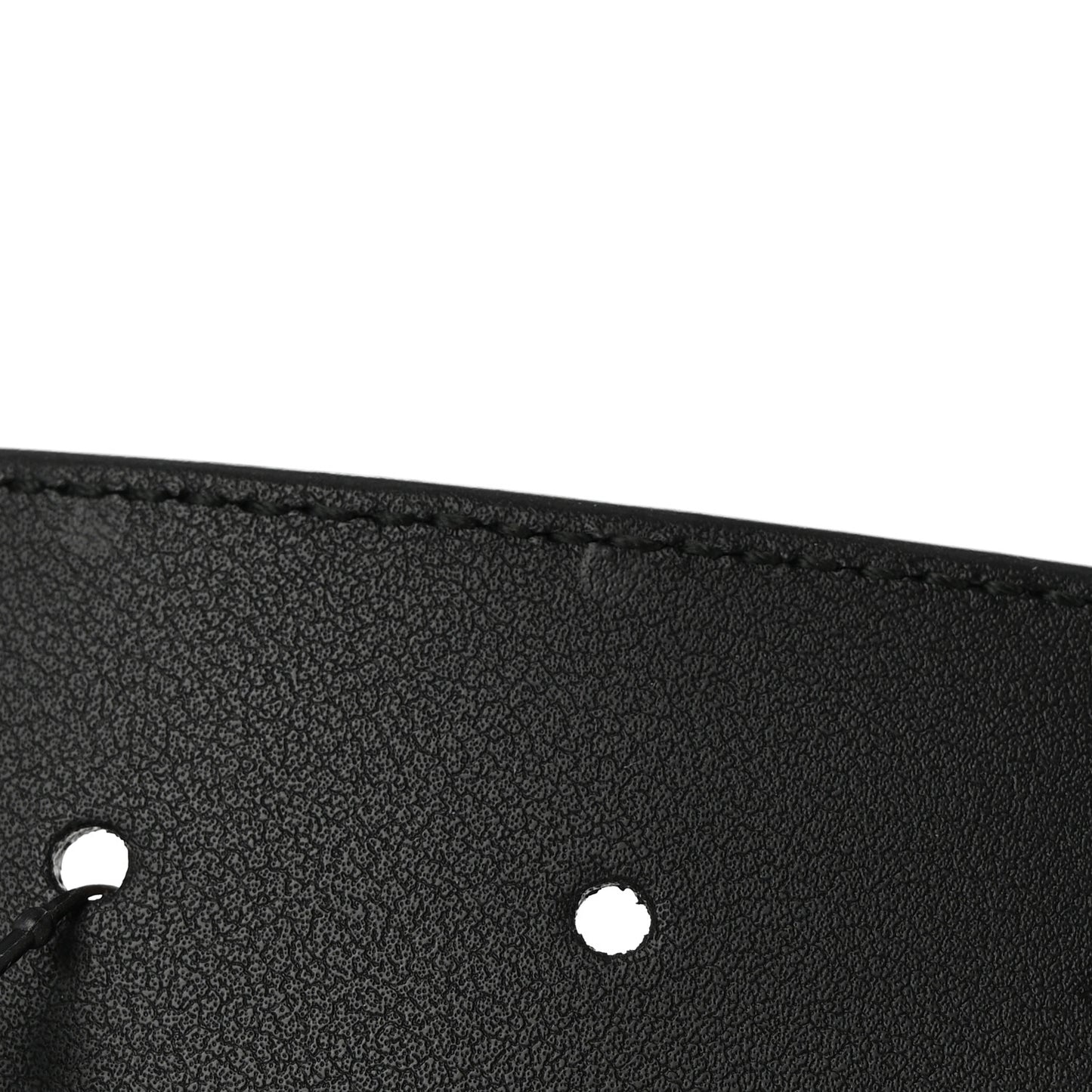 Textured Dollar Calfskin Nickel Double G 40mm Belt 100 40 Black