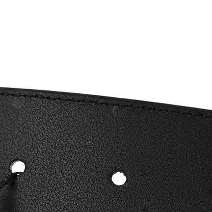 Gucci Textured Dollar Calfskin Nickel Double G 40mm Belt 100 40 Black 6 of 7